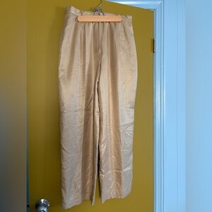 Talbots Gold Silk Pants